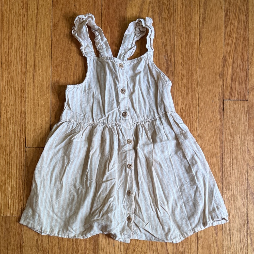 H&M Button-Down Dress with Ruffled Straps 4T